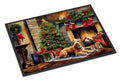 Lakeland Terrier Cozy Christmas Doormat Indoor Outdoor 24H X 36W Front Door Mat Rugs for Entryway, Non Slip Washable Low Pile,
