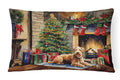 Lakeland Terrier Cozy Christmas Decorative Throw Pillow 12x16 Indoor Outdoor Accent Cushion, Fabric Cover with Insert for Sofa, Bed, Porch & Living Room