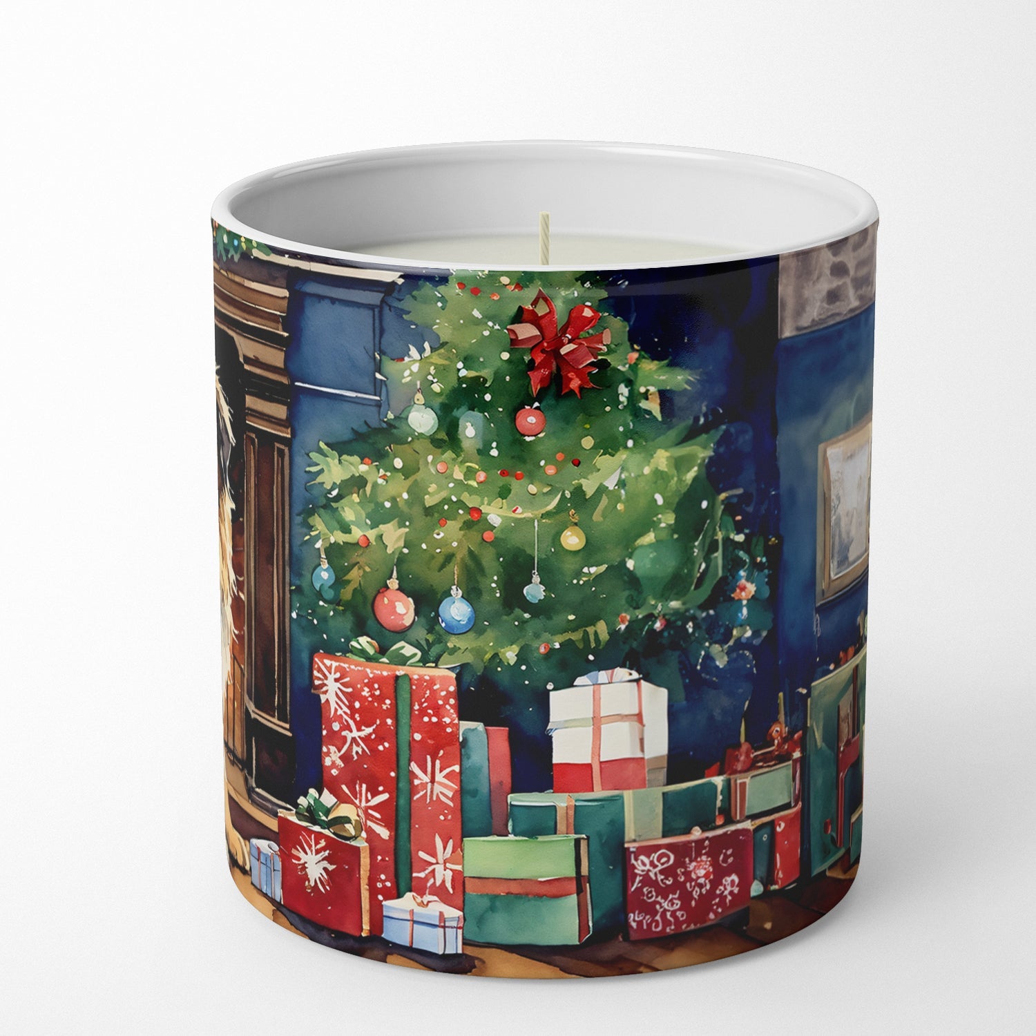 Leonberger Cozy Christmas Decorative Soy Candle Nature Soy Wax Essential Oil Home Decor Ideal for Bedroom Kitchen Bath Office Gift, 10 oz