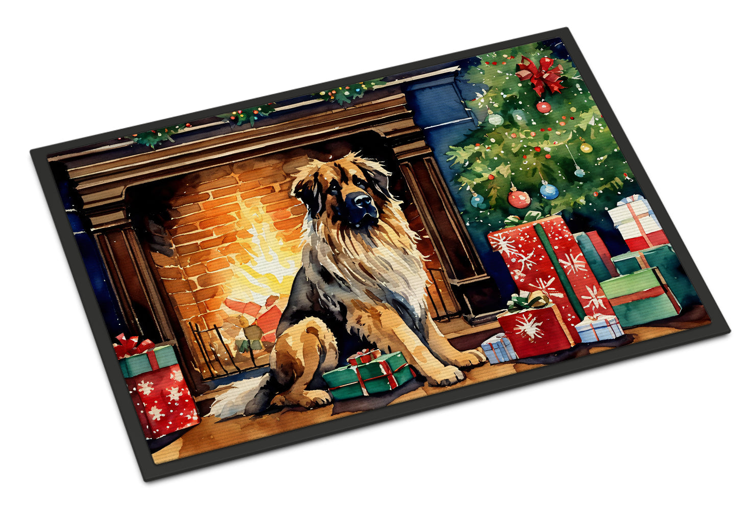 Leonberger Cozy Christmas Doormat Indoor Outdoor 24H X 36W Front Door Mat Rugs for Entryway, Non Slip Washable Low Pile,