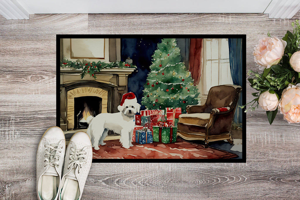 Maltese Cozy Christmas Doormat Indoor Outdoor 18H X 27W Front Door Mat Rugs for Entryway, Non Slip Washable