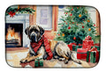 Mastiff Cozy Christmas Dish Drying Mat Absorbent Dish Drying Mat Pad for Kitchen Counter Dish Drainer Mat for Countertop, 14 x 21", Multicolor