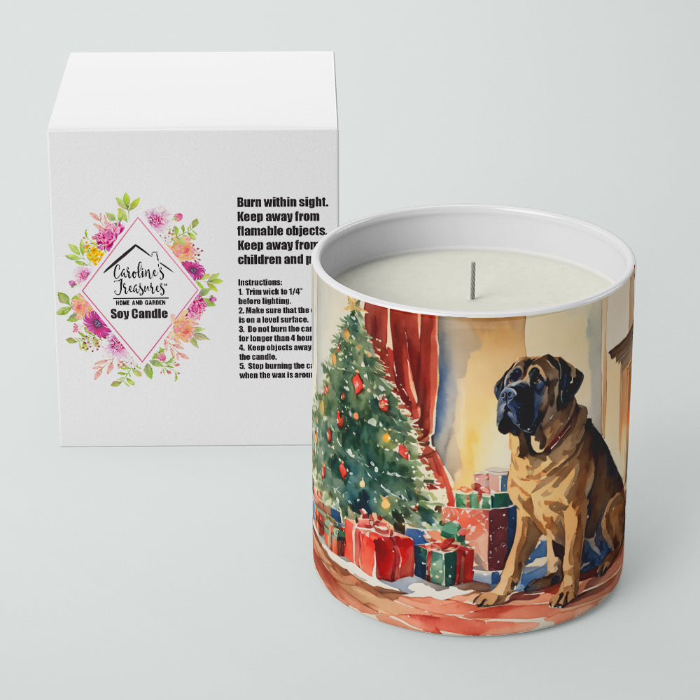 Mastiff Cozy Christmas Decorative Soy Candle Nature Soy Wax Essential Oil Home Decor Ideal for Bedroom Kitchen Bath Office Gift, 10 oz