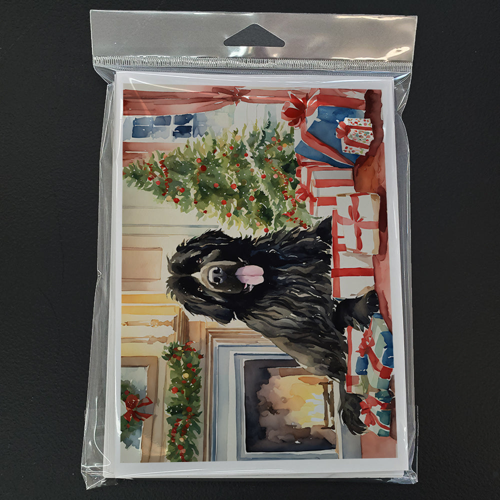 Newfoundland Cozy Christmas Greeting Cards Pack of 8 Blank Cards with Envelopes Whimsical A7 Size 5x7