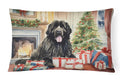 Newfoundland Cozy Christmas Decorative Throw Pillow 12x16 Indoor Outdoor Accent Cushion, Fabric Cover with Insert for Sofa, Bed, Porch & Living Room