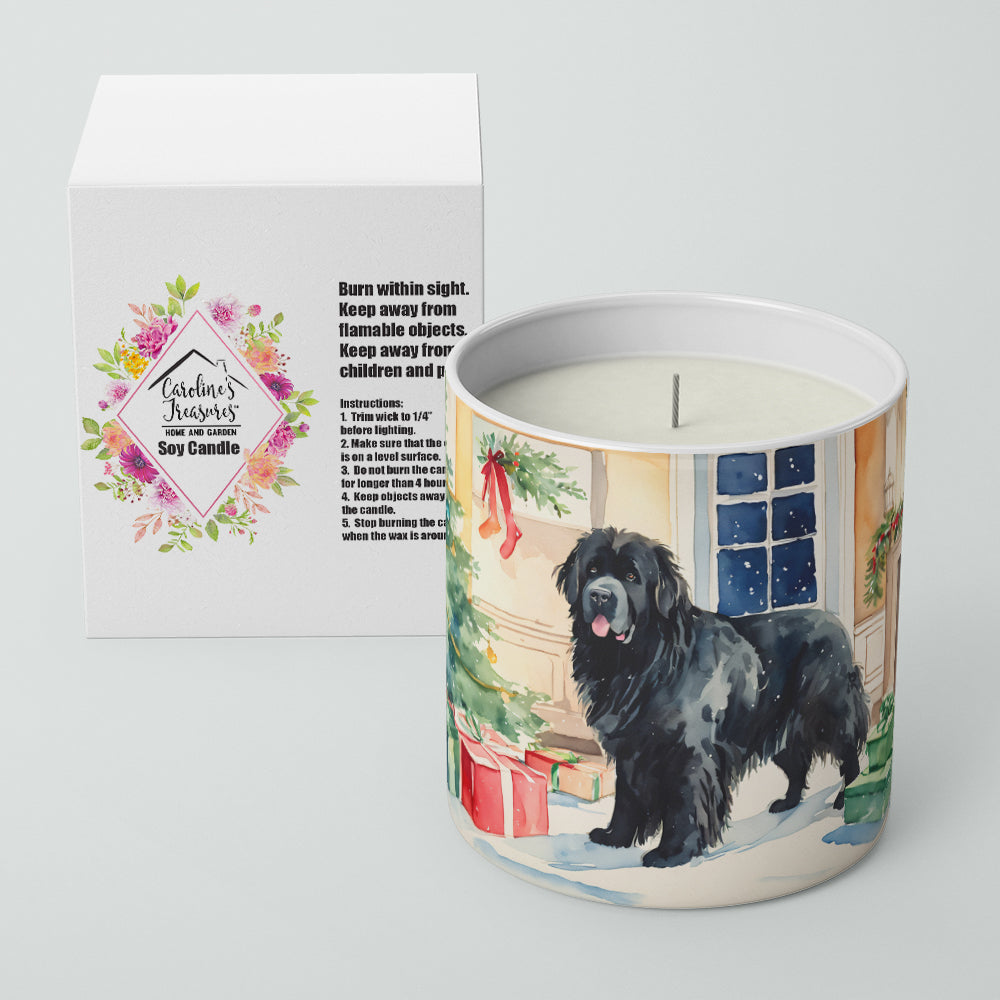 Newfoundland Cozy Christmas Decorative Soy Candle Nature Soy Wax Essential Oil Home Decor Ideal for Bedroom Kitchen Bath Office Gift, 10 oz