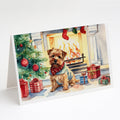 Norfolk Terrier Cozy Christmas Greeting Cards Pack of 8 Blank Cards with Envelopes Whimsical A7 Size 5x7