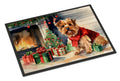 Norfolk Terrier Cozy Christmas Doormat Indoor Outdoor 18H X 27W Front Door Mat Rugs for Entryway, Non Slip Washable