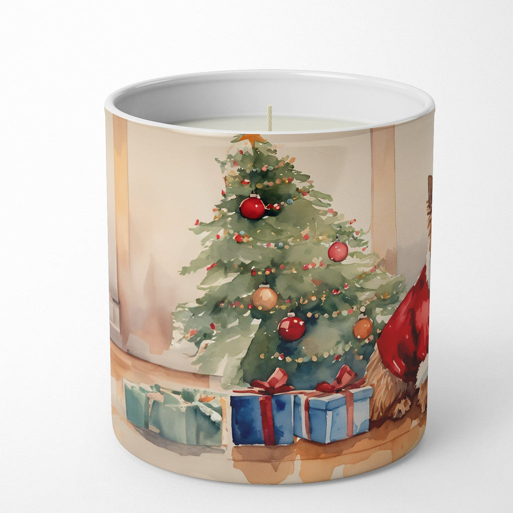 Norwich Terrier Cozy Christmas Decorative Soy Candle Nature Soy Wax Essential Oil Home Decor Ideal for Bedroom Kitchen Bath Office Gift, 10 oz