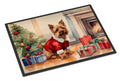 Norwich Terrier Cozy Christmas Doormat Indoor Outdoor 24H X 36W Front Door Mat Rugs for Entryway, Non Slip Washable Low Pile,