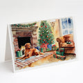 Nova Scotia Duck Tolling Retriever Cozy Christmas Greeting Cards Pack of 8 Blank Cards with Envelopes Whimsical A7 Size 5x7
