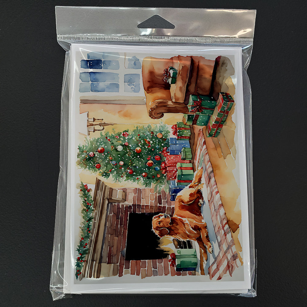 Nova Scotia Duck Tolling Retriever Cozy Christmas Greeting Cards Pack of 8 Blank Cards with Envelopes Whimsical A7 Size 5x7