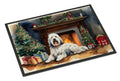 Old English Sheepdog Cozy Christmas Doormat Indoor Outdoor 18H X 27W Front Door Mat Rugs for Entryway, Non Slip Washable