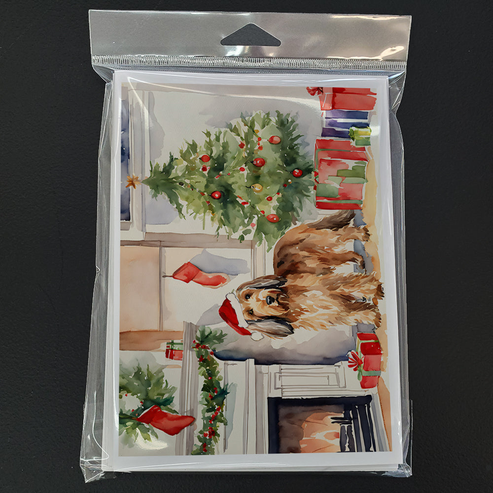 Otterhound Cozy Christmas Greeting Cards Pack of 8 Blank Cards with Envelopes Whimsical A7 Size 5x7