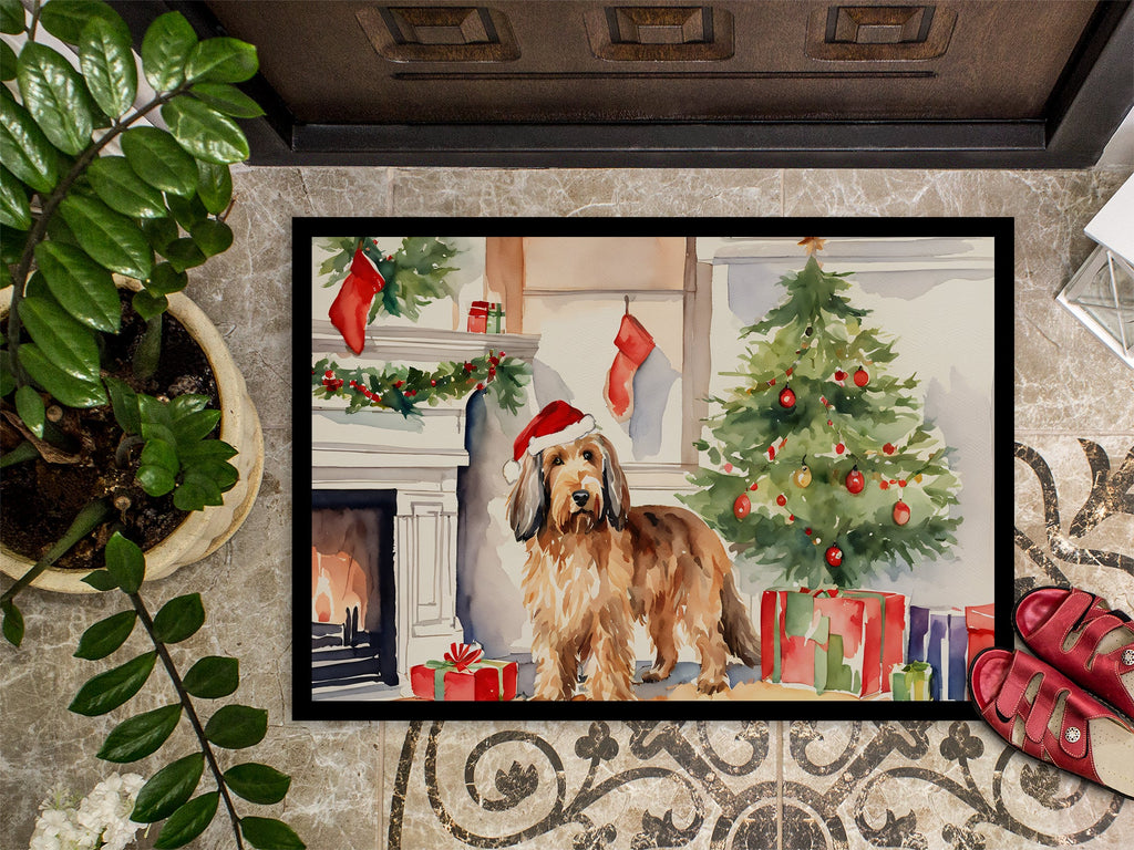 Otterhound Cozy Christmas Doormat Indoor Outdoor 24H X 36W Front Door Mat Rugs for Entryway, Non Slip Washable Low Pile,