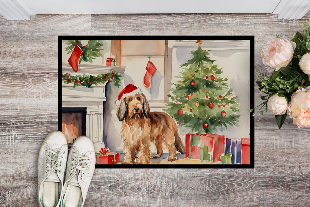 Otterhound Cozy Christmas Doormat Indoor Outdoor 18H X 27W Front Door Mat Rugs for Entryway, Non Slip Washable