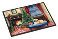 Pekingese Cozy Christmas Doormat Indoor Outdoor 24H X 36W Front Door Mat Rugs for Entryway, Non Slip Washable Low Pile,