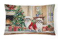 Pekingese Cozy Christmas Decorative Throw Pillow 12x16 Indoor Outdoor Accent Cushion, Fabric Cover with Insert for Sofa, Bed, Porch & Living Room