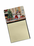 Pekingese Cozy Christmas Watercolor Sticky Note Holder Refillable Dispenser Desk Accessory 3x3 Pad Gift