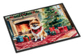 Pomeranian Cozy Christmas Doormat Indoor Outdoor 24H X 36W Front Door Mat Rugs for Entryway, Non Slip Washable Low Pile,
