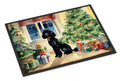 Poodle Cozy Christmas Doormat Indoor Outdoor 24H X 36W Front Door Mat Rugs for Entryway, Non Slip Washable Low Pile,