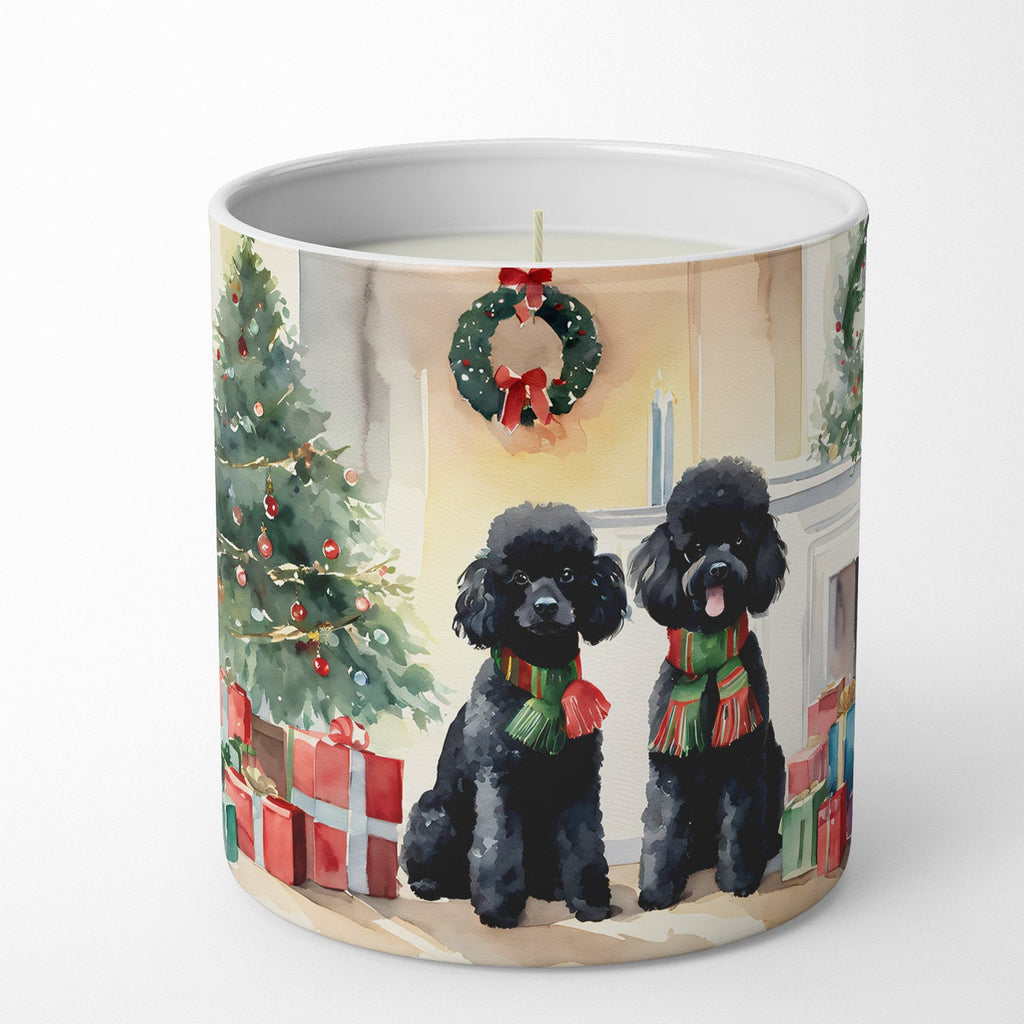 Poodle Cozy Christmas Decorative Soy Candle Nature Soy Wax Essential Oil Home Decor Ideal for Bedroom Kitchen Bath Office Gift, 10 oz