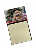 Poodle Cozy Christmas Watercolor Sticky Note Holder Refillable Dispenser Desk Accessory 3x3 Pad Gift