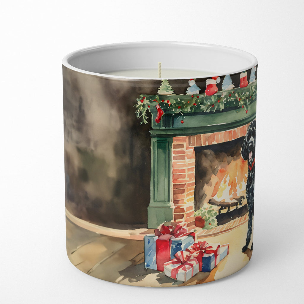 Portuguese Water Dog Cozy Christmas Decorative Soy Candle Nature Soy Wax Essential Oil Home Decor Ideal for Bedroom Kitchen Bath Office Gift, 10 oz