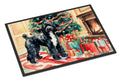 Portuguese Water Dog Cozy Christmas Doormat Indoor Outdoor 18H X 27W Front Door Mat Rugs for Entryway, Non Slip Washable