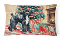 Portuguese Water Dog Cozy Christmas Decorative Throw Pillow 12x16 Indoor Outdoor Accent Cushion, Fabric Cover with Insert for Sofa, Bed, Porch & Living Room