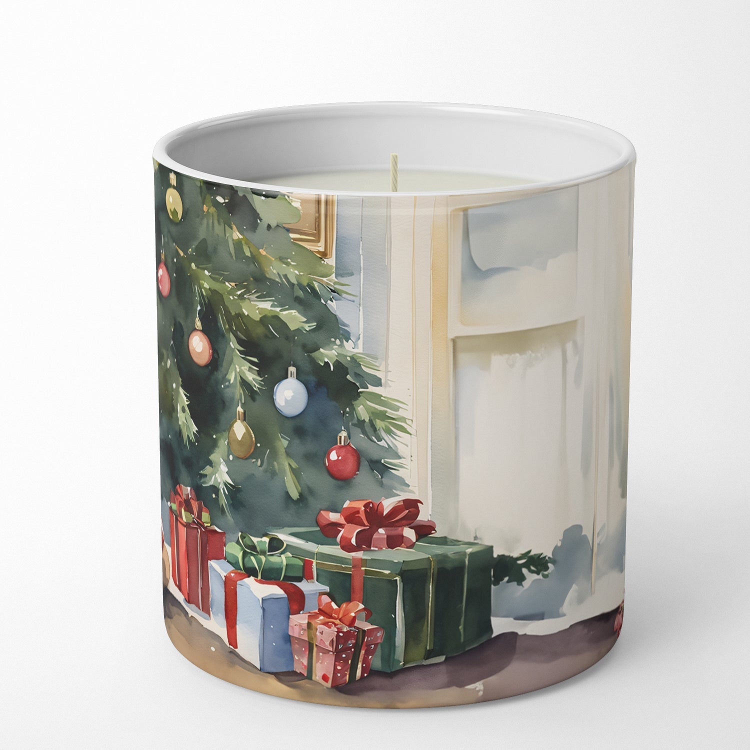 Pug Cozy Christmas Decorative Soy Candle Nature Soy Wax Essential Oil Home Decor Ideal for Bedroom Kitchen Bath Office Gift, 10 oz