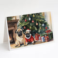Pug Cozy Christmas Greeting Cards Pack of 8 Blank Cards with Envelopes Whimsical A7 Size 5x7