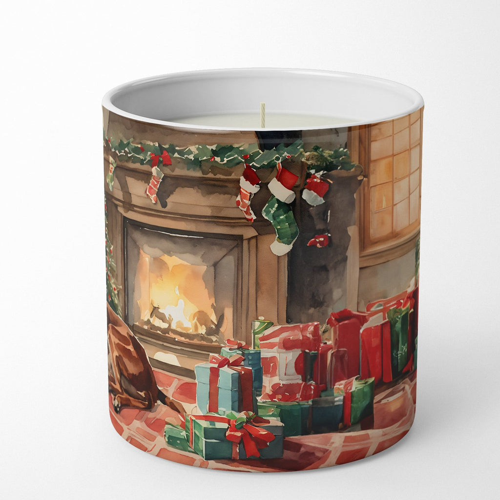 Redbone Coonhound Cozy Christmas Decorative Soy Candle Nature Soy Wax Essential Oil Home Decor Ideal for Bedroom Kitchen Bath Office Gift, 10 oz
