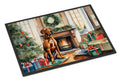 Rhodesian Ridgeback Cozy Christmas Doormat Indoor Outdoor 24H X 36W Front Door Mat Rugs for Entryway, Non Slip Washable Low Pile,