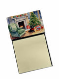 Schipperke Cozy Christmas Watercolor Sticky Note Holder Refillable Dispenser Desk Accessory 3x3 Pad Gift