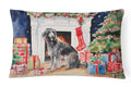 Scottish Deerhound Cozy Christmas Decorative Throw Pillow 12x16 Indoor Outdoor Accent Cushion, Fabric Cover with Insert for Sofa, Bed, Porch & Living Room