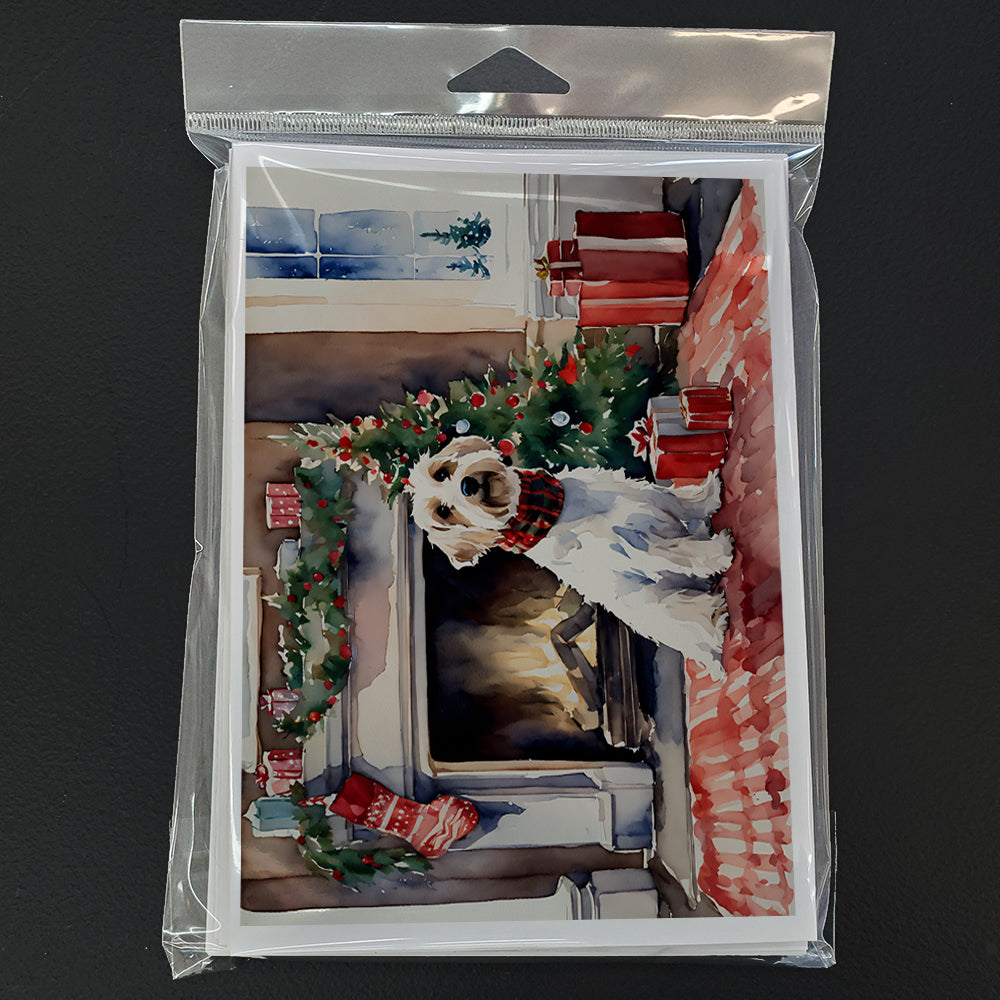Sealyham Terrier Cozy Christmas Greeting Cards Pack of 8 Blank Cards with Envelopes Whimsical A7 Size 5x7