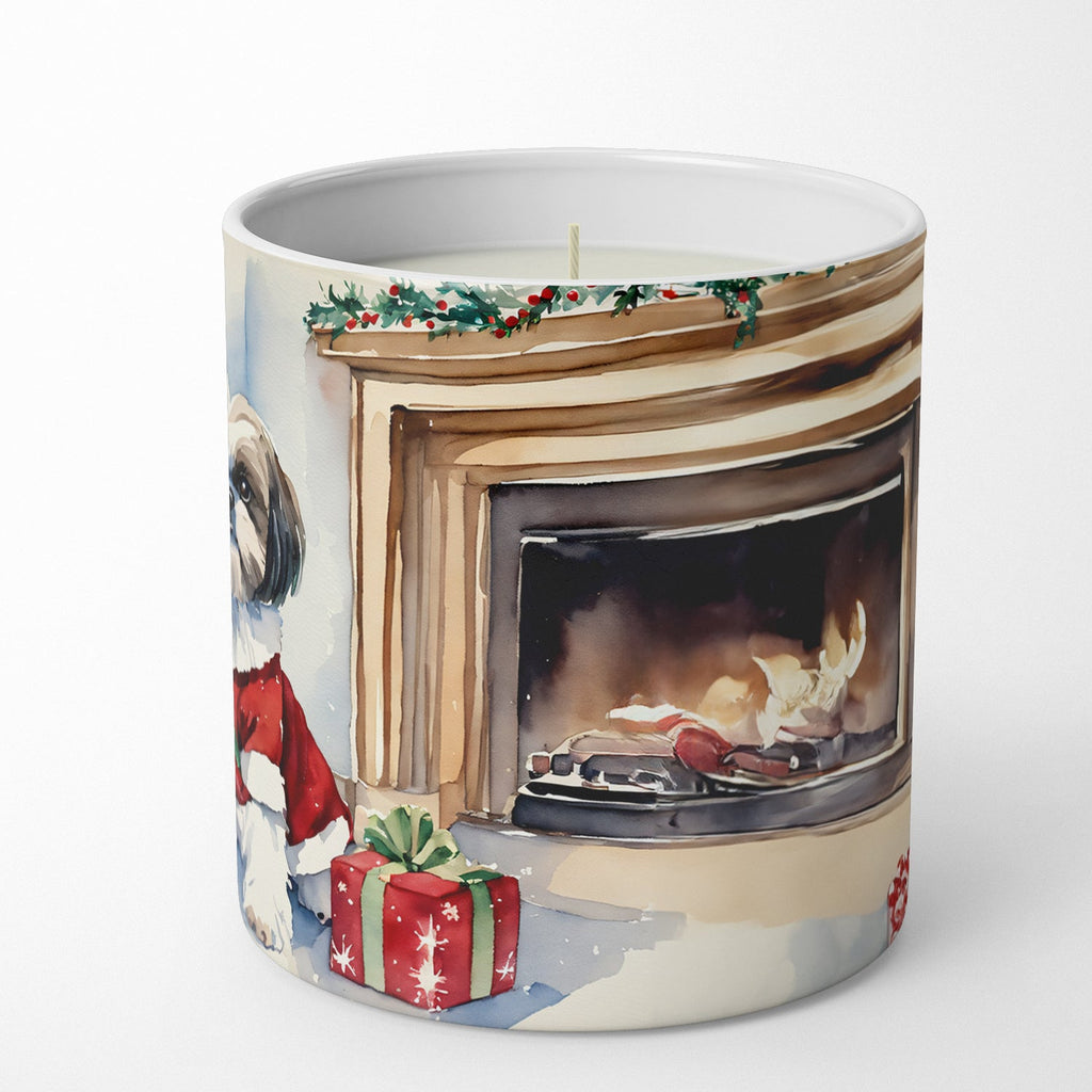 Shih Tzu Cozy Christmas Decorative Soy Candle Nature Soy Wax Essential Oil Home Decor Ideal for Bedroom Kitchen Bath Office Gift, 10 oz