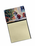 Shih Tzu Cozy Christmas Watercolor Sticky Note Holder Refillable Dispenser Desk Accessory 3x3 Pad Gift