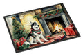 Siberian Husky Cozy Christmas Doormat Indoor Outdoor 24H X 36W Front Door Mat Rugs for Entryway, Non Slip Washable Low Pile,