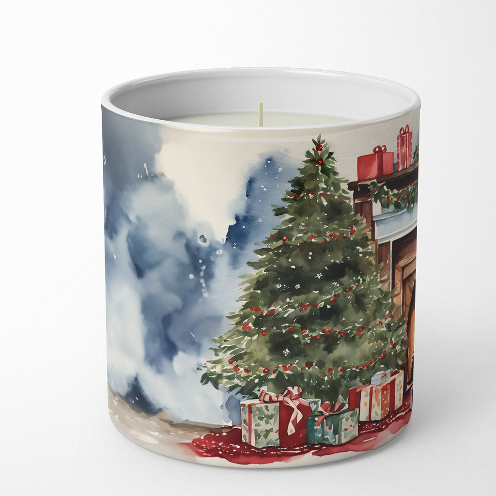 Siberian Husky Cozy Christmas Decorative Soy Candle Nature Soy Wax Essential Oil Home Decor Ideal for Bedroom Kitchen Bath Office Gift, 10 oz