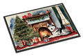 Siberian Husky Cozy Christmas Doormat Indoor Outdoor 18H X 27W Front Door Mat Rugs for Entryway, Non Slip Washable