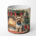 Silky Terrier Cozy Christmas Decorative Soy Candle Nature Soy Wax Essential Oil Home Decor Ideal for Bedroom Kitchen Bath Office Gift, 10 oz