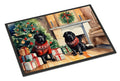 Tibetan Mastiff Cozy Christmas Doormat Indoor Outdoor 18H X 27W Front Door Mat Rugs for Entryway, Non Slip Washable