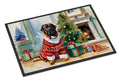 Tibetan Mastiff Cozy Christmas Doormat Indoor Outdoor 24H X 36W Front Door Mat Rugs for Entryway, Non Slip Washable Low Pile,