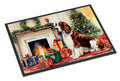 Welsh Springer Spaniel Cozy Christmas Doormat Indoor Outdoor 24H X 36W Front Door Mat Rugs for Entryway, Non Slip Washable Low Pile,
