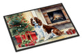 Welsh Springer Spaniel Cozy Christmas Doormat Indoor Outdoor 24H X 36W Front Door Mat Rugs for Entryway, Non Slip Washable Low Pile,
