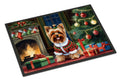 Yorkshire Terrier Cozy Christmas Doormat Indoor Outdoor 24H X 36W Front Door Mat Rugs for Entryway, Non Slip Washable Low Pile,