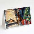 Boxer Cozy Christmas Greeting Cards Pack of 8 Blank Cards with Envelopes Whimsical A7 Size 5x7