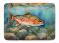 Brook Trout Memory Foam Kitchen Mat Machine Washable Anti-Fatigue Cushion Comfort Bath or Kitchen Rug